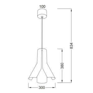 Κρεμαστό Φωτιστικό 1ΧΕ27 Μεταλλικό Γκρι+Παλ Ροζ Φ300 ACA DECOR   – V36117GP