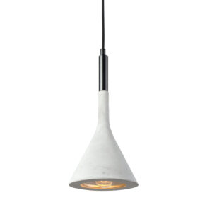 Κρεμαστό Φωτιστικό 1ΧΕ14 Τσιμέντο+Μαύρο Ξύλο Φ175 ACA DECOR   – V36174CE