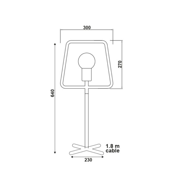 Επιτραπέζιο Φωτιστικό 1ΧΕ27 Μαύρο Μεταλλικό ACA DECOR   – V362491TB
