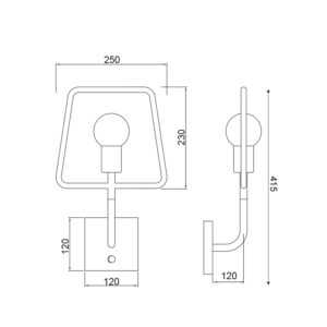 Επιτοίχιο Φωτιστικό 1ΧΕ27 Μαύρο Μεταλλικό ACA DECOR    – V362491WB