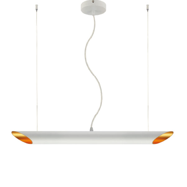 Κρεμαστό Φωτιστικό 2ΧGU10 Μεταλλικό Λευκό+Χρυσό ACA DECOR  – V362952PWG