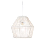 Κρεμαστό Φωτιστικό 1ΧΕ27 Σχοινί Λευκό Φ300 ACA DECOR   – V36319