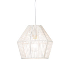 Κρεμαστό Φωτιστικό 1ΧΕ27 Σχοινί Λευκό Φ300 ACA DECOR   – V36319