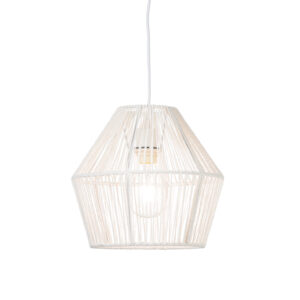 Κρεμαστό Φωτιστικό 1ΧΕ27 Σχοινί Λευκό Φ300 ACA DECOR   – V36319