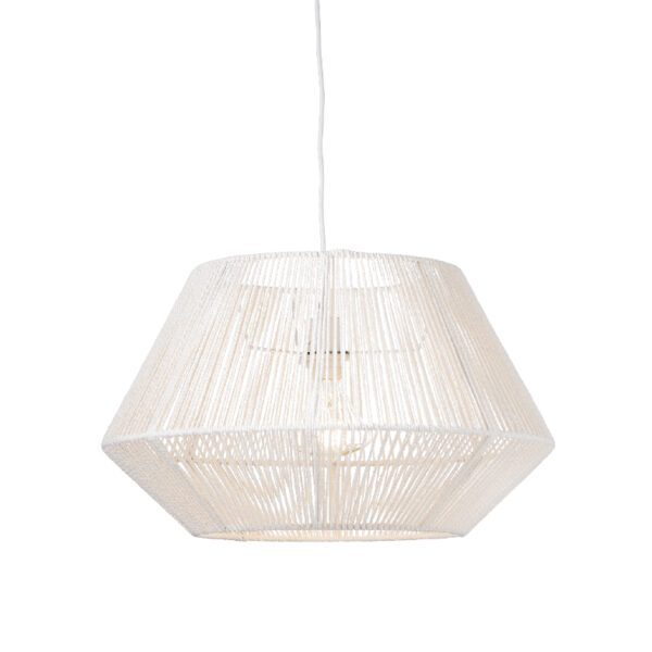 Κρεμαστό Φωτιστικό 1ΧΕ27 Σχοινί Λευκό Φ495 ACA DECOR  – V36320