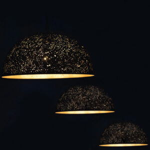 Κρεμαστό Φωτιστικό 1ΧΕ27 Μεταλλικό Μαύρο & Ορείχαλκος ACA DECOR  – V363381PBG