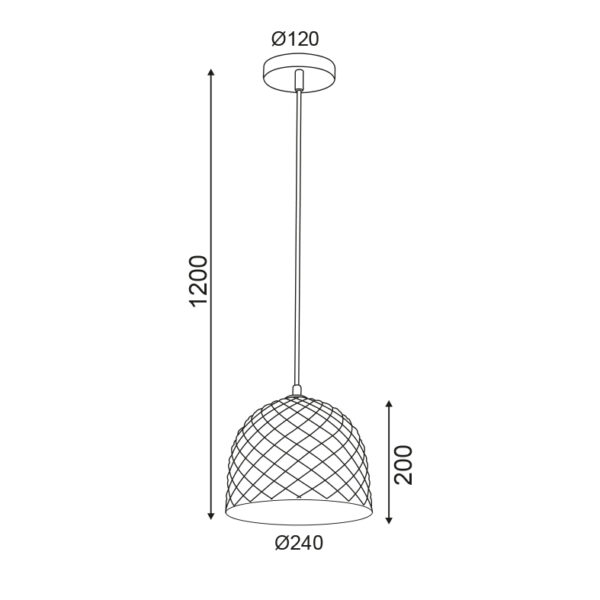 Κρεμαστό Φωτιστικό 1ΧΕ27 Γυαλί Χρώμιο Πολυγωνικό Φ240 ACA DECOR   – V36352CH