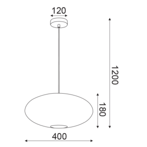 ACA DECOR  – Κρεμαστό 1ΧΕ27 Ορείχαλκο Μέταλλο Φ40ΧΗ120cm