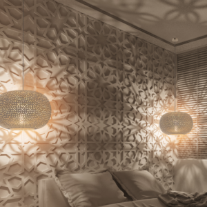 ACA DECOR   – Κρεμαστό 1ΧΕ27 Ασημί Μέταλλο Φ30ΧΗ120cm