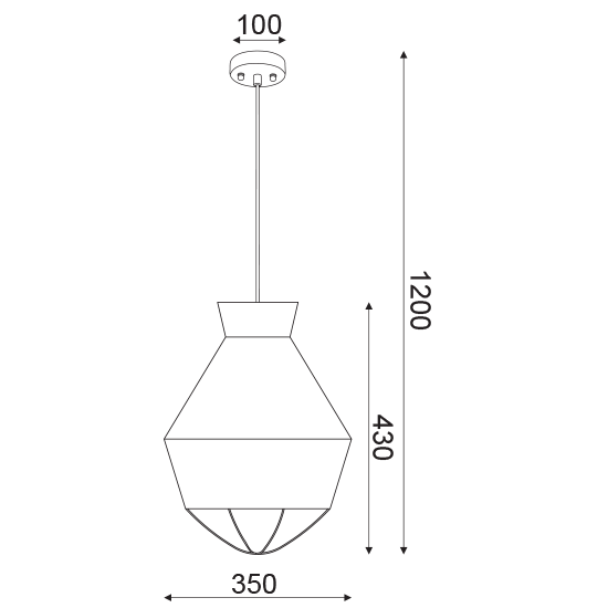 ACA DECOR   – Κρεμαστό Φωτιστικό 1ΧΕ27 Ύφασμα Καφέ + Λευκό Φ35ΧΗ120cm