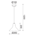ACA DECOR   – Κρεμαστό Φωτιστικό 1ΧΕ27 Ροζ Πηλός Φ25ΧΗ120cm