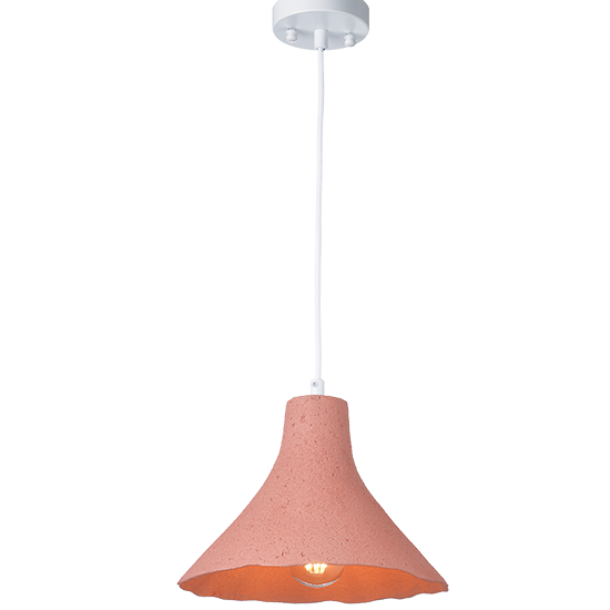 ACA DECOR   – Κρεμαστό Φωτιστικό 1ΧΕ27 Ροζ Πηλός Φ25ΧΗ120cm