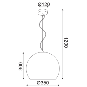 ACA DECOR   – Κρεμαστό Φωτιστικό 1ΧΕ27 Καφέ Πηλός Φ35 V372351PBN