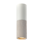 ACA DECOR  – Φωτιστικό Οροφής / Τοίχου 1XGU10 Γκρι Πηλός + Μεταλλικό Λευκό Φ7ΧΗ24cm