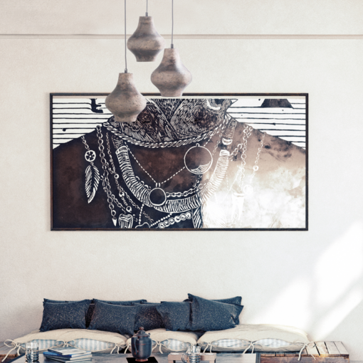 ACA DECOR   – Κρεμαστό Φωτιστικό 1ΧΕ27 Καφέ Πηλός Φ25ΧΗ120cm