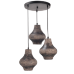 ACA DECOR  – Κρεμαστό Φωτιστικό 3ΧΕ27 Καφέ Πηλός Φ39ΧΗ120cm