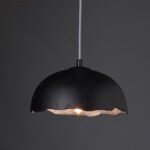 ACA DECOR   – Κρεμαστό Φωτιστικό 1ΧΕ27 Μαύρο/Ασημί Πηλός Φ25ΧΗ120cm