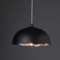 ACA DECOR   – Κρεμαστό Φωτιστικό 1ΧΕ27 Μαύρο/Ασημί Πηλός Φ25ΧΗ120cm