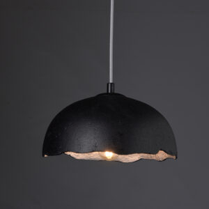 ACA DECOR   – Κρεμαστό Φωτιστικό 1ΧΕ27 Μαύρο/Ασημί Πηλός Φ25ΧΗ120cm