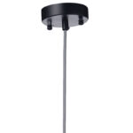 ACA DECOR   – Κρεμαστό Φωτιστικό 1ΧΕ27 Μαύρο/Ασημί Πηλός Φ25ΧΗ120cm