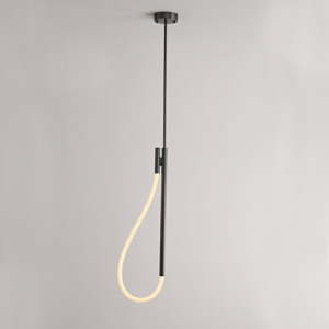 Κρεμαστό Φωτιστικό MALPO LED 12W 3000K 536lm Μαύρο Μεταλλικό + Σιλικόνη  L18.5*H150 ACA – V43175PBK700