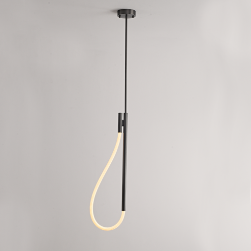 Κρεμαστό Φωτιστικό MALPO LED 12W 3000K 536lm Μαύρο Μεταλλικό + Σιλικόνη  L18.5*H150 ACA – V43175PBK700