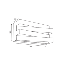 ΕΠΙΤΟΙΧΟ ΦΩΤΙΣΤΙΚΟ LED 12W 3000K 960LM ΜΑΥΡΟ ΜΕΤ/ΚΟ 20X11X9CM MILANO ACA – V80LEDW20BK