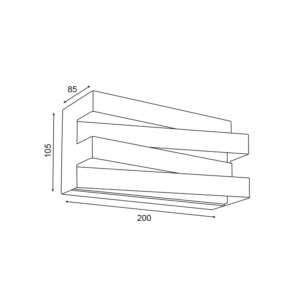 ΕΠΙΤΟΙΧΟ ΦΩΤΙΣΤΙΚΟ LED 12W 3000K 960LM ΜΑΥΡΟ ΜΕΤ/ΚΟ 20X11X9CM MILANO ACA – V80LEDW20BK