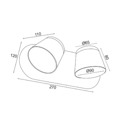 ΕΠΙΤΟΙΧΟ ΦΩΤΙΣΤΙΚΟ LED 16W 3000K 1280LM ΜΑΥΡΟ ΜΕΤ/ΚΟ 27X12X11CM LUCIDO ACA – V83LEDW27BK