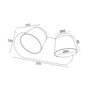 ΕΠΙΤΟΙΧΟ ΦΩΤΙΣΤΙΚΟ LED 16W 3000K 1280LM ΜΑΥΡΟ ΜΕΤ/ΚΟ 27X12X11CM LUCIDO ACA – V83LEDW27BK