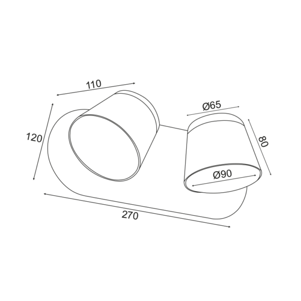 ΕΠΙΤΟΙΧΟ ΦΩΤΙΣΤΙΚΟ LED 16W 3000K 1280LM ΜΑΥΡΟ ΜΕΤ/ΚΟ 27X12X11CM LUCIDO ACA – V83LEDW27BK