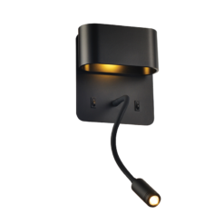 ΕΠΙΤΟΙΧΟ ΦΩΤΙΣΤΙΚΟ LED 8W 3000K 640LM ΜΑΥΡΟ ΜΕΤ/ΚΟ 16Χ9Χ45CM PRIAMUS ACA – V86LEDW45BK