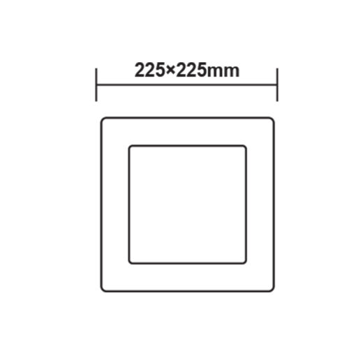 ΛΕΥΚΟ ΤΕΤΡΑΓΩΝΟ LED ΠΑΝΕΛ ΟΡΟΦΗΣ 18W 4000K 1800Lm 225x225mm ACA – VEKO1840SW