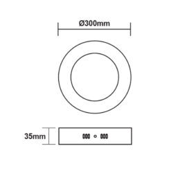 ΛΕΥΚΟ ΣΤΡΟΓΓΥΛΟ LED ΠΑΝΕΛ ΟΡΟΦΗΣ 23W 4000K 2120Lm Φ285mm ACA – VEKO2340RW