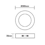 ΛΕΥΚΟ ΣΤΡΟΓΓΥΛΟ LED ΠΑΝΕΛ ΟΡΟΦΗΣ 23W 6500K 2120Lm Φ285mm ACA – VEKO2365RW