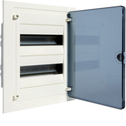 Χωνευτός Πίνακας Διάφανη Πόρτα 2x12M IP40 Golf Hager – VF212TA