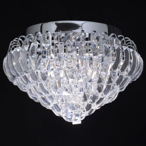 ACA DECOR  – Κρεμαστό Φωτιστικό 3ΧΕ14 Κρύσταλλο + Χρώμιο Μέταλλο Φ35ΧΗ100cm