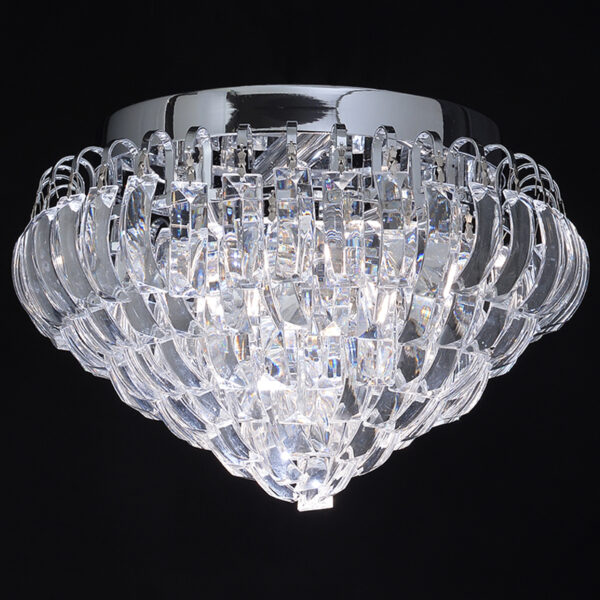 ACA DECOR  – Κρεμαστό Φωτιστικό 3ΧΕ14 Κρύσταλλο + Χρώμιο Μέταλλο Φ35ΧΗ100cm