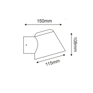 Φωτιστικό Τοίχου Απλίκα 1xE27 Γκρι Ατσάλι ø115 IP44 ACA – VIDA1WG