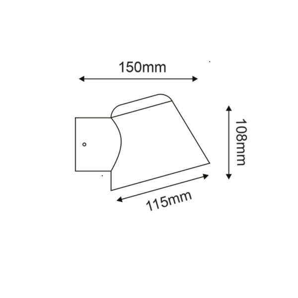 Φωτιστικό Τοίχου Απλίκα 1xE27 Γκρι Ατσάλι ø115 IP44 ACA – VIDA1WG