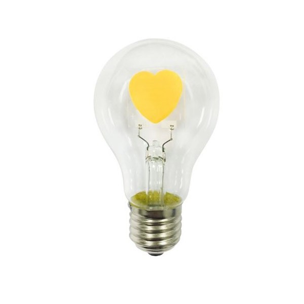 LED Λάμπα E27 A60 Filament Καρδιά 2W Diolamp 360° 200lm 2700K – VINTAHEART