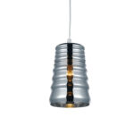 Κρεμαστό Φωτιστικό 1ΧE27 Φιμέ / Χρώμιο Γυαλί ACA DECOR  – WA7041