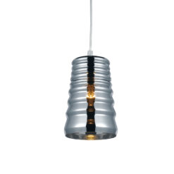 Κρεμαστό Φωτιστικό 1ΧE27 Φιμέ / Χρώμιο Γυαλί ACA DECOR  – WA7041