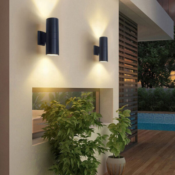 InLight Winnipeg 2xΕ27 Outdoor Up-Down Wall Lamp Anthracite D:15.3cmx26cm (80203444)