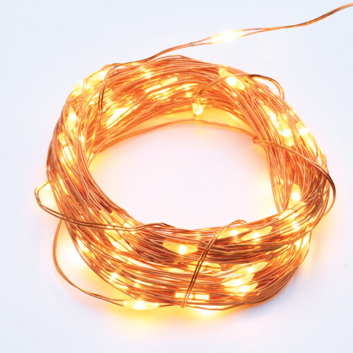 100 LED ΛΑΜΠΑΚ ΣΕΙΡΑ ΧΡΟΝΟΔΙΑΚ ΘΕΡΜΟ ΛΕΥΚΟ ΧΑΛΚΙΝΟ ΚΑΛΩΔ & ΜΠΑΤΑΡ 3xAA IP44 10m+10cm ACA – X01100125
