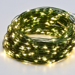100 LED ΛΑΜΠΑΚ ΣΕΙΡΑ ΧΡΟΝΟΔΙΑΚ ΘΕΡΜΟ ΛΕΥΚΟ ΠΡΑΣΙΝΟ ΚΑΛΩΔ ΧΑΛΚΟΥ & ΜΠΑΤΑΡ 3xAA IP44 10m+10cm ACA – X01100155