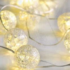 BALL Σχέδιο 20 LED ΛΑΜΠΑΚ ΣΕΙΡΑ ΘΕΡΜΟ ΛΕΥΚΟ ΑΣΗΜΙ ΚΑΛΩΔ ΧΑΛΚΟΥ & ΜΠΑΤΑΡ 2xAA IP20 2m+10cm 1.2W ACA – X01201116