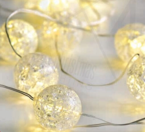 BALL Σχέδιο 20 LED ΛΑΜΠΑΚ ΣΕΙΡΑ ΘΕΡΜΟ ΛΕΥΚΟ ΑΣΗΜΙ ΚΑΛΩΔ ΧΑΛΚΟΥ & ΜΠΑΤΑΡ 2xAA IP20 2m+10cm 1.2W ACA – X01201116