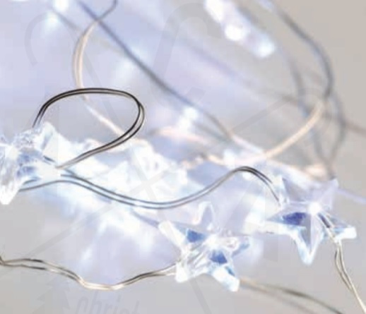 STAR Σχέδιο 20 LED ΛΑΜΠΑΚ ΣΕΙΡΑ ΨΥΧΡΟ ΛΕΥΚΟ ΑΣΗΜΙ ΚΑΛΩΔ ΧΑΛΚΟΥ & ΜΠΑΤΑΡ 2xAA IP20 2m+10cm 1.2W ACA – X01202112