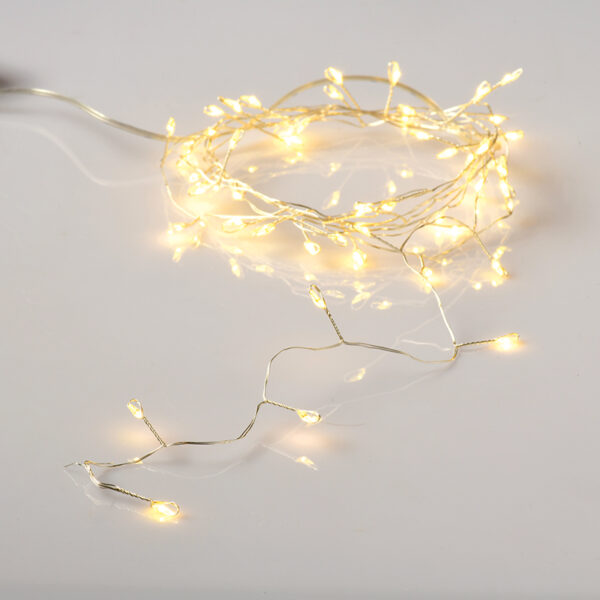 50 CLUSTER LED ΛΑΜΠΑΚΙΑ ΣΕΙΡΑ ΘΕΡΜΟ ΛΕΥΚΟ ΑΣΗΜΙ ΚΑΛΩΔ ΧΑΛΚΟΥ & ΜΠΑΤΑΡ 3xAA IP20 2.5m+30cm 3W ACA – X01501117